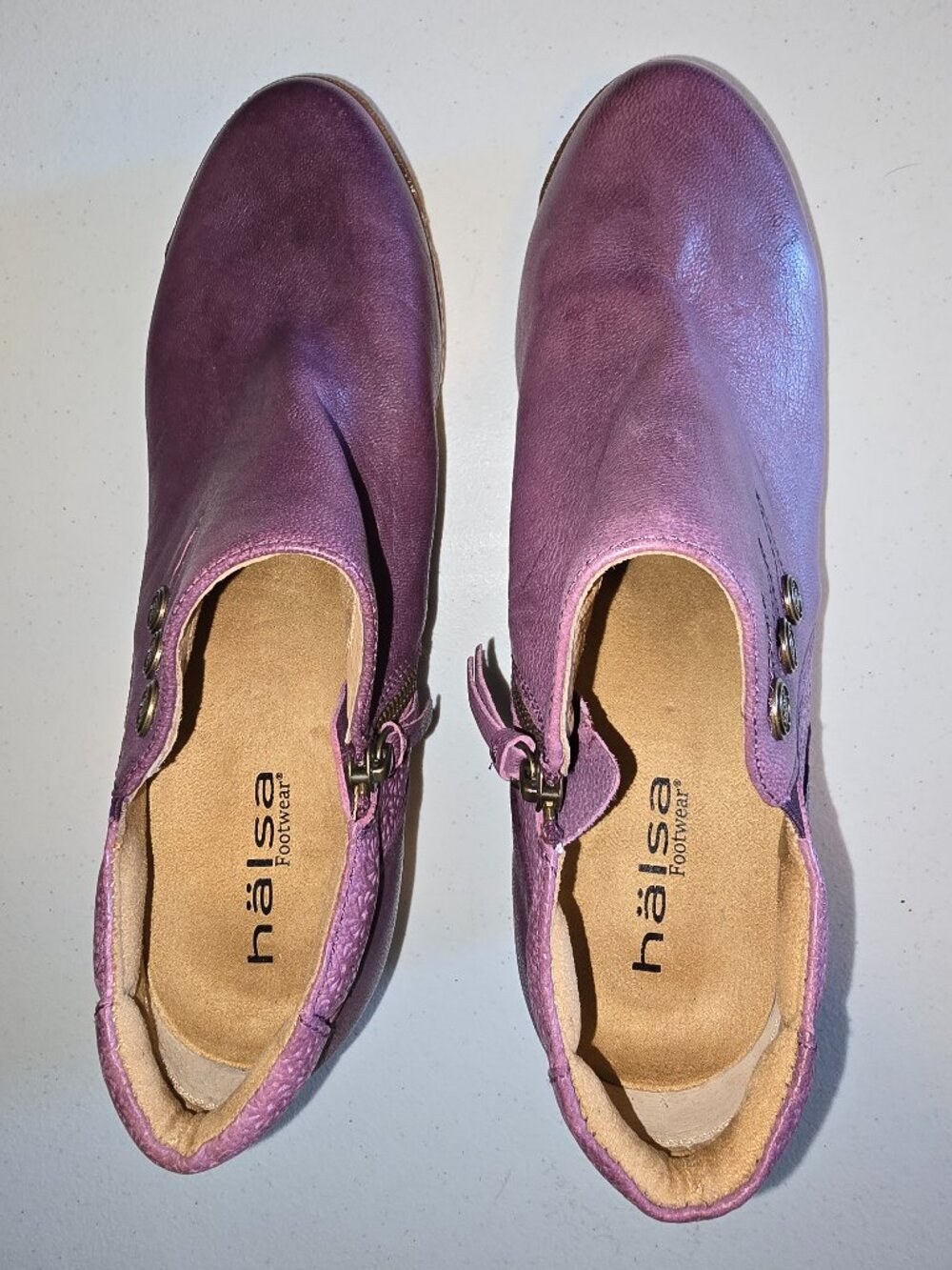 Hälsa Footwear "Melania" Ankle Boot in Dark Purple